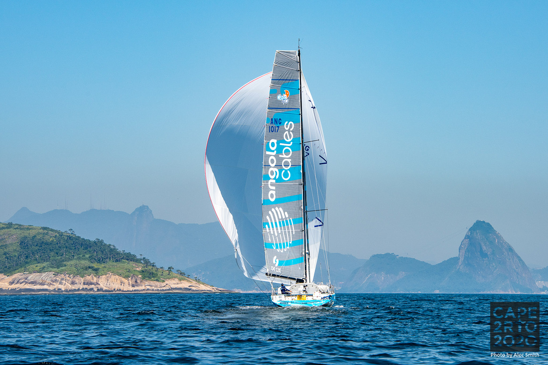 Team Angola Cables on Mussulo 40 sails into Rio De Janiero as 1st in Class and 5th over the line in the Cape2Rio 2020 - boat shopping