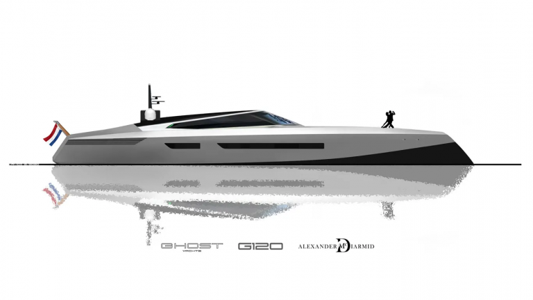 G120: conceito de iate desportivo de 36m da Ghost Yachts é revelado