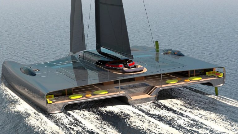 Inovador trimarã de emissão zero de 40m e revelado